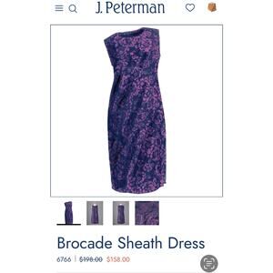 J. Peterman Brocade Sheath Dress NWOT Size 10